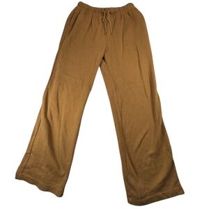 Old Navy Medium Wide Leg Sweatpants Lounge Drawstring Brown Comfy Casual